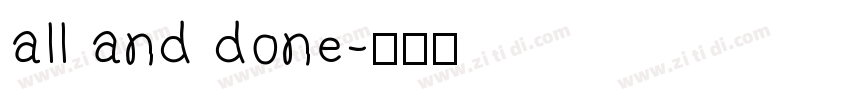 all and done字体转换
